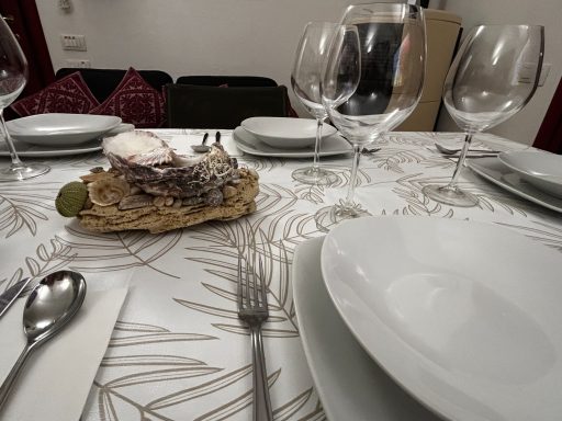 Dettaglio tavolo soggiorno